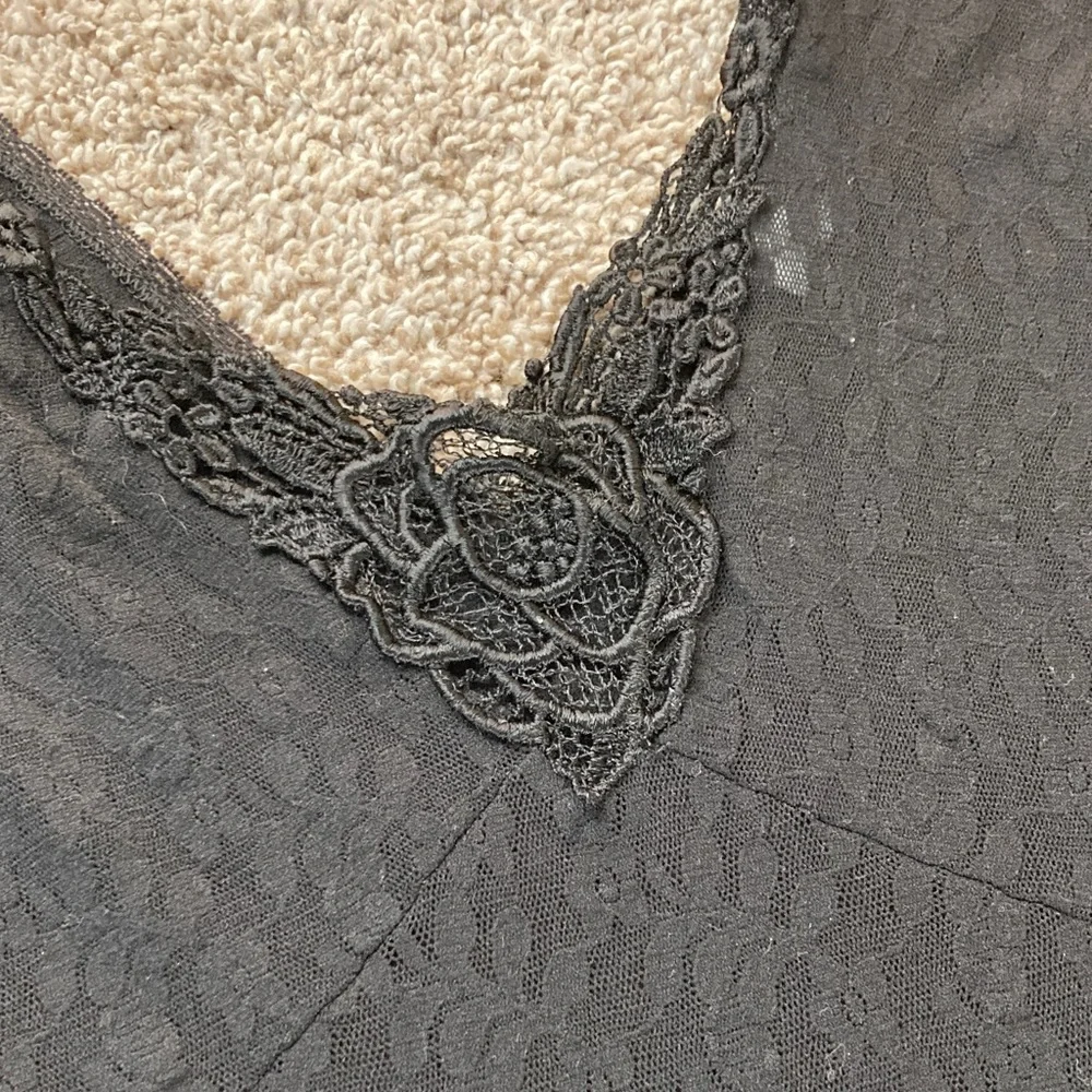 Vintage 80s 90s Cinema Etoile Lace Basque Waist Balletcore Nightgown sz M